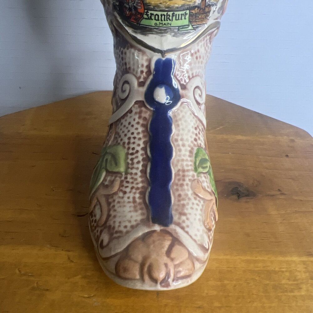 Vintage Frankfurt am Main Beer Stein Boot 6.5"‎ Ceramic German Souvenir Barware - Picture 3 of 11
